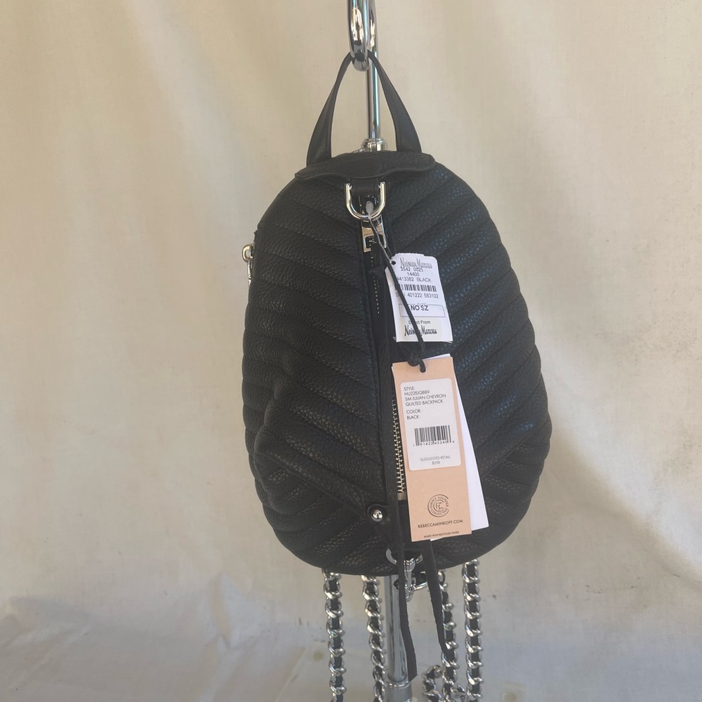 Julian Chevron Quilted Backpack Small black leather, New (Comes w/ removed tags) - Picture 6 of 14